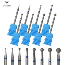 8 различных размеров круглых алмазных вращающихся сверл для ногтей кутикулы резак для маникюра пилки для ногтей Электрический фрезерный шлифовальный станок