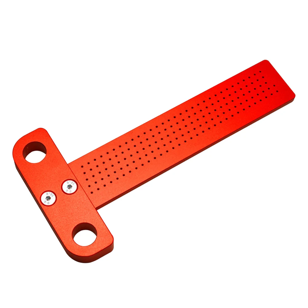 

T-160 Scriber Hole Aluminum Alloy Measuring Tool Woodworking Gauge Ruler T-type Positioning Crossed