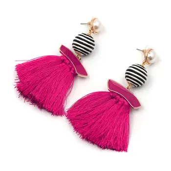 

2019 Fashion Trendy Ball Ombre Enamel Statement Tassel Earrings Earrings Dangle Earrings Jewelry Statement Wedding Party