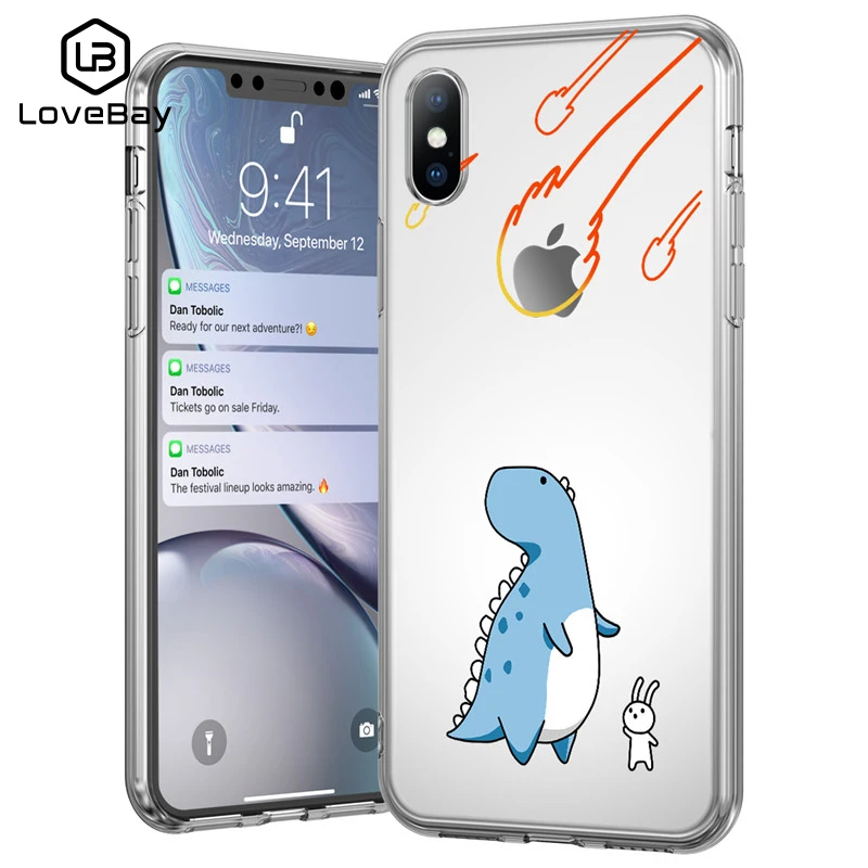 Lovebay кошка динозавр милый животный чехол для телефона iphone XS XR MAX простой