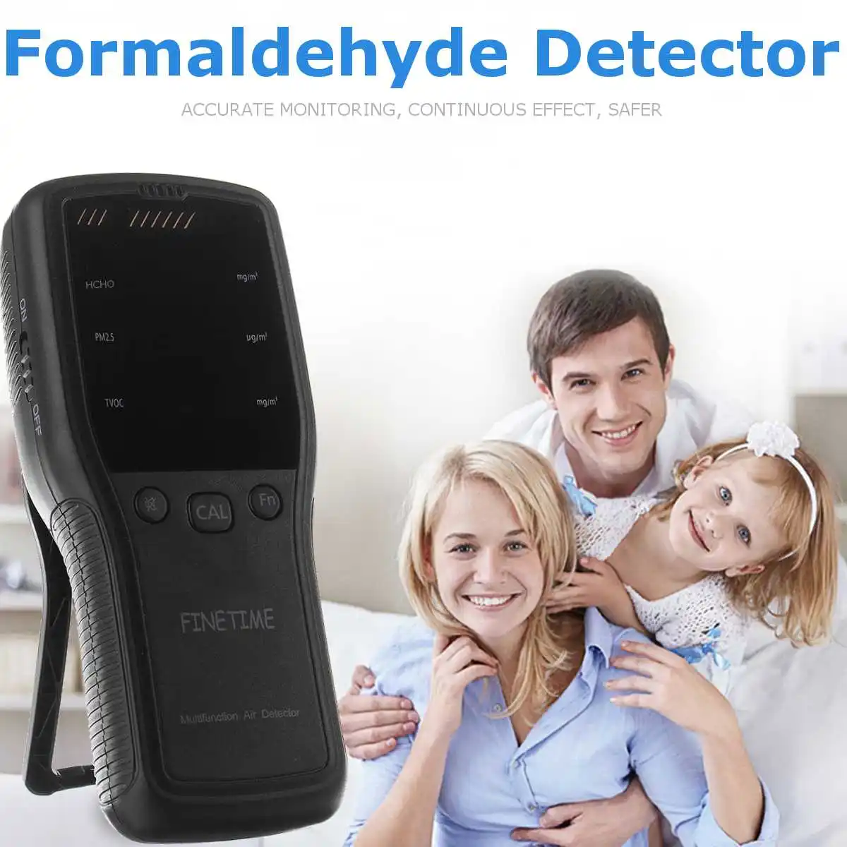 

Digital Formaldehyde Detector Multifunctional Air Quality HCHO TVOC PM1.0 PM2.5 PM10 Monitor Handheld Gas Analyzer for Household