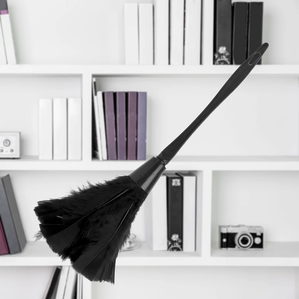 Long Handle Dust Brush Household Home Cleaning Tools 4 Colors Soft Turkey Feather Duster for Furniture Car Clean