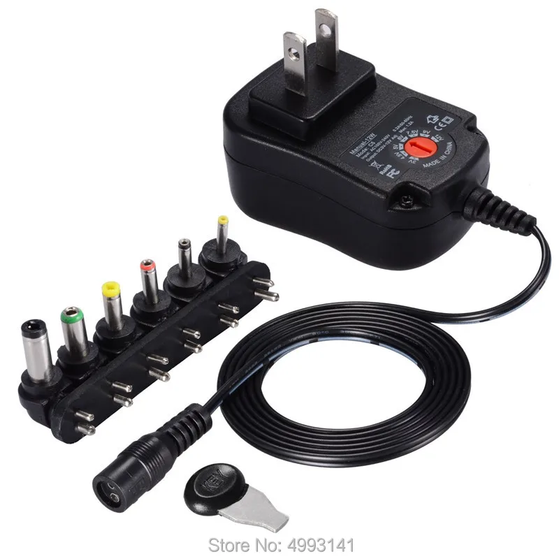 

3V 4.5V 5V 6V 7.5V 9V 12V 1A Adjustable Power Adapter 12W AC/DC Regulated Adapters US Plug 1000mA Universal Power Supply Charger