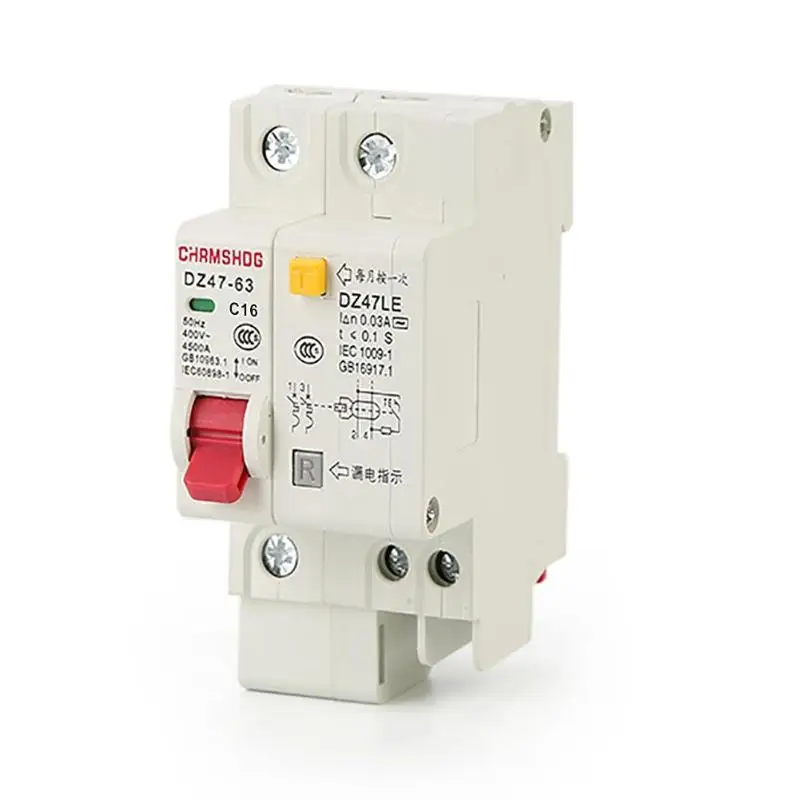 

Dz47le-63 RCCB 1P+N Mini Residual Current Circuit Breaker Household Electricity Leakage Protector Short Circuit Overload Protect