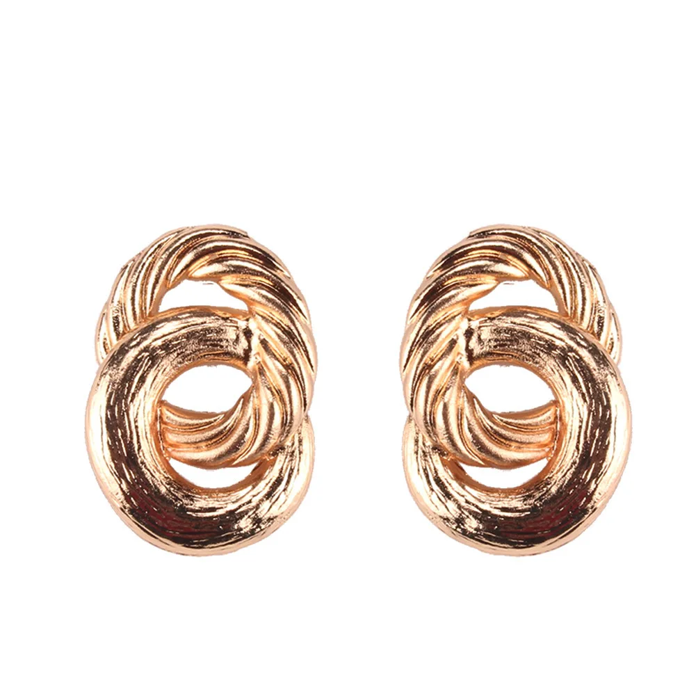 

Fashion Round Spiral Geometric Earrings Hip Hop Style Earrings Round Charm Korean Earrings Fashion Women S Accessories 2019