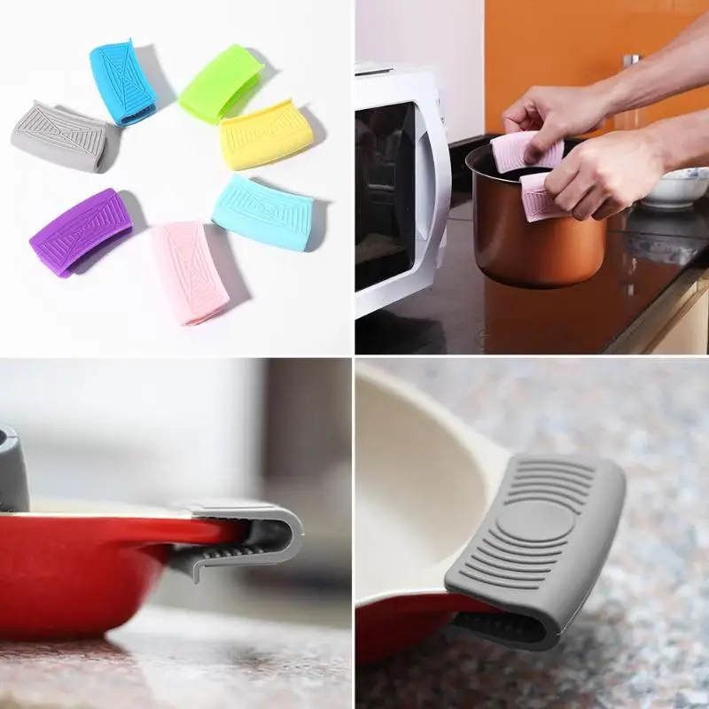 

Silicone insulated oven gloves pot handle anti-hot pot clip kitchen supplies