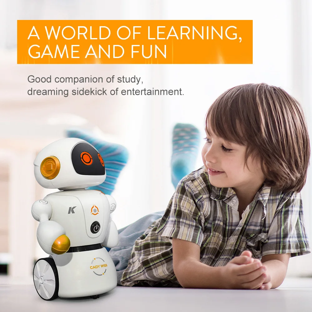 JJRC R6 CADY WIGI Line Following Maze Solving Intelligent Programming RC Dancing Robot Blue Orange For Kids Birthday Gifts VS R2