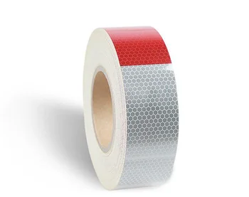 

15 30 Meters Good Pasteability Red/White 2 Colors Waterproof High Reflective Luminous Car Safety Warning Tape Film Car Sticker