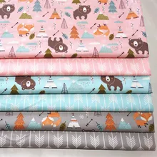 Детская хлопчатобумажная стеганая ткань по метру с рисунком, детская хлопковая ткань для шитья своими руками, простыня, платье из хлопчатобумажной ткани