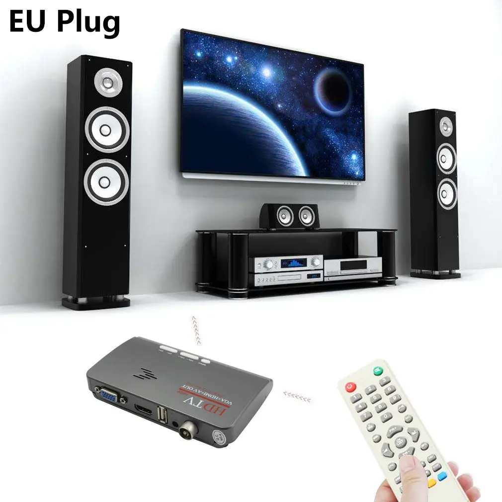 2018 Новый Цифровой HDMI DVB T/T2 dvbt2 ТВ VGA модный ресивер конвертер|Кабели HDMI| |