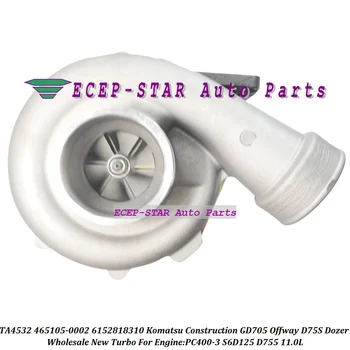 

TA4532 Turbo 465105 465105-2 465105-5002S 6152818310 For Komatsu Construction GD705 Offway D75S Dozer PC400-3 S6D125 D755 11.0L