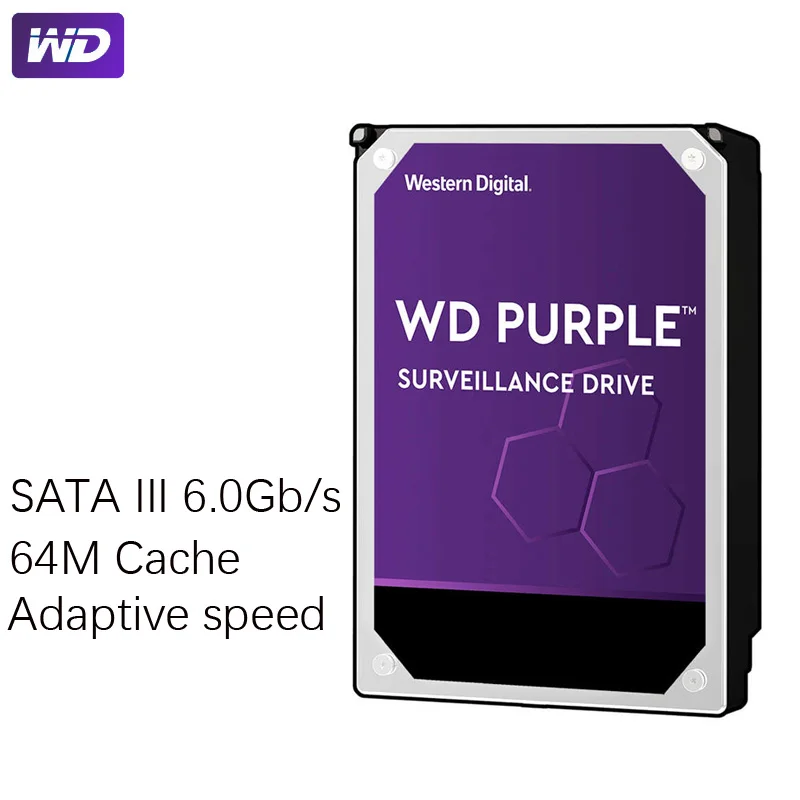 Диск Жесткий WD PURPLE для системы видеонаблюдения 1 ТБ SATA III 64 м 3 5 дюйма| |
