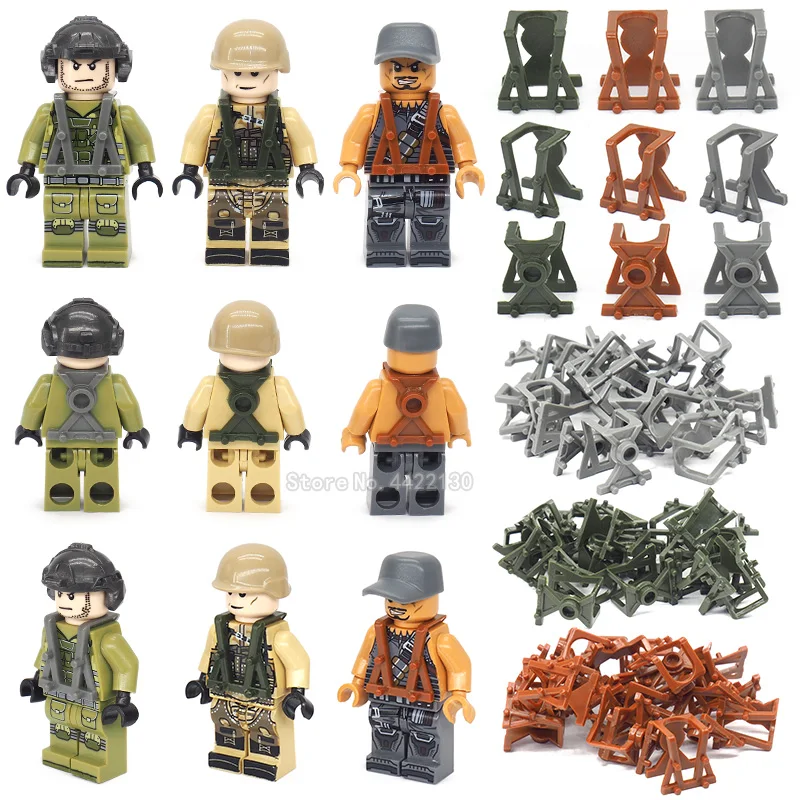

Building Pieces Vest Military Figures Equipment Weapons World War 2 Army Special Forces Diy Gift For Boy Toy With Legoinglys