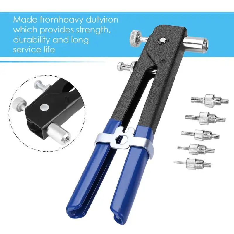 6/86pcs вытяжная заклепка пистолет Heavy Duty гайка Резьбовая вставка ручной клепальный