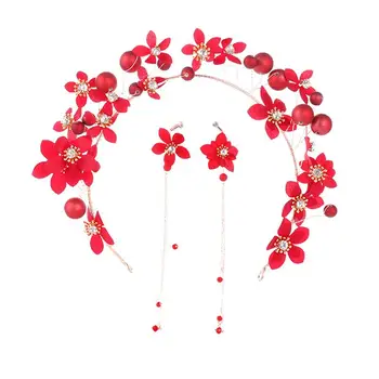 

1PC Floral Hair Wreath with Earrings for Wedding Holiday Beach
