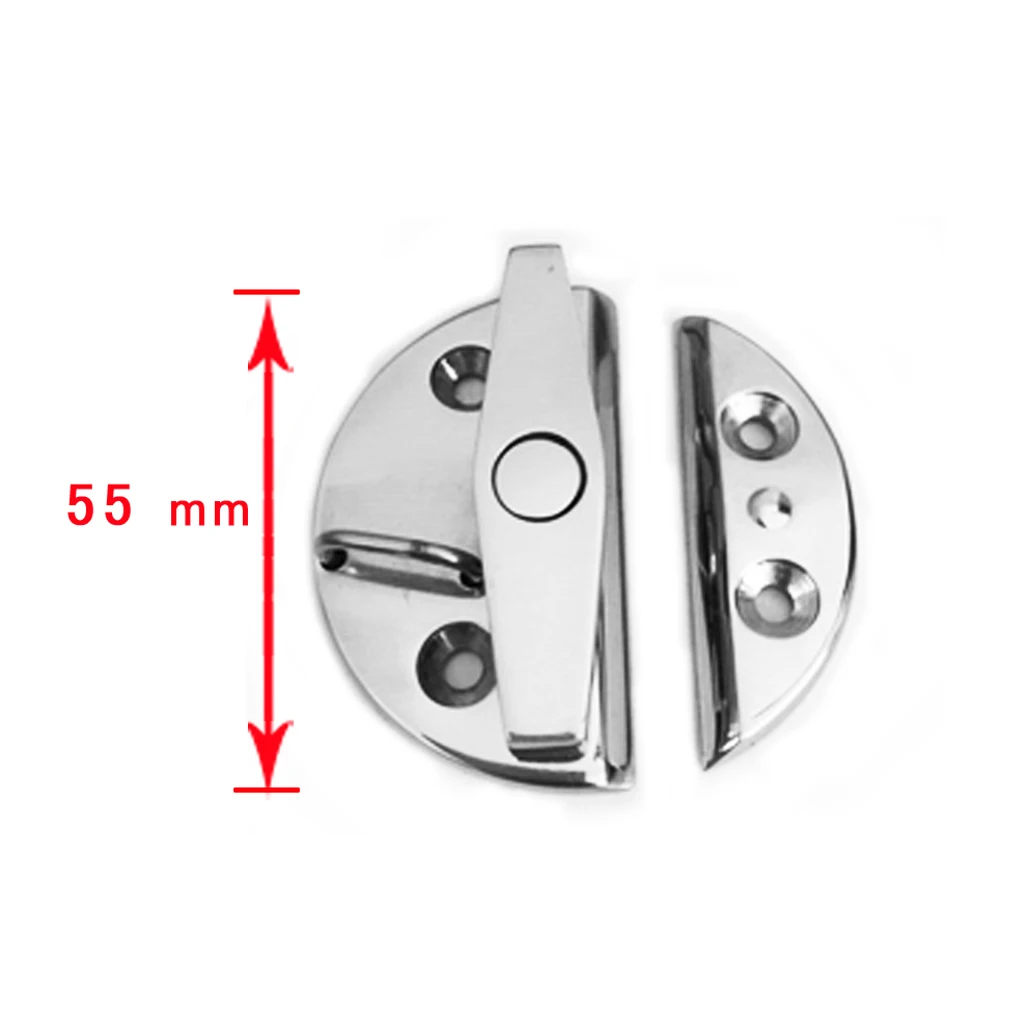 

55mm 316 Stainless Steel Turning Twist Lock Round For Fishing Boat/Deck/Hatch/Latch/Caravan Easy Installation Door Catch Latch