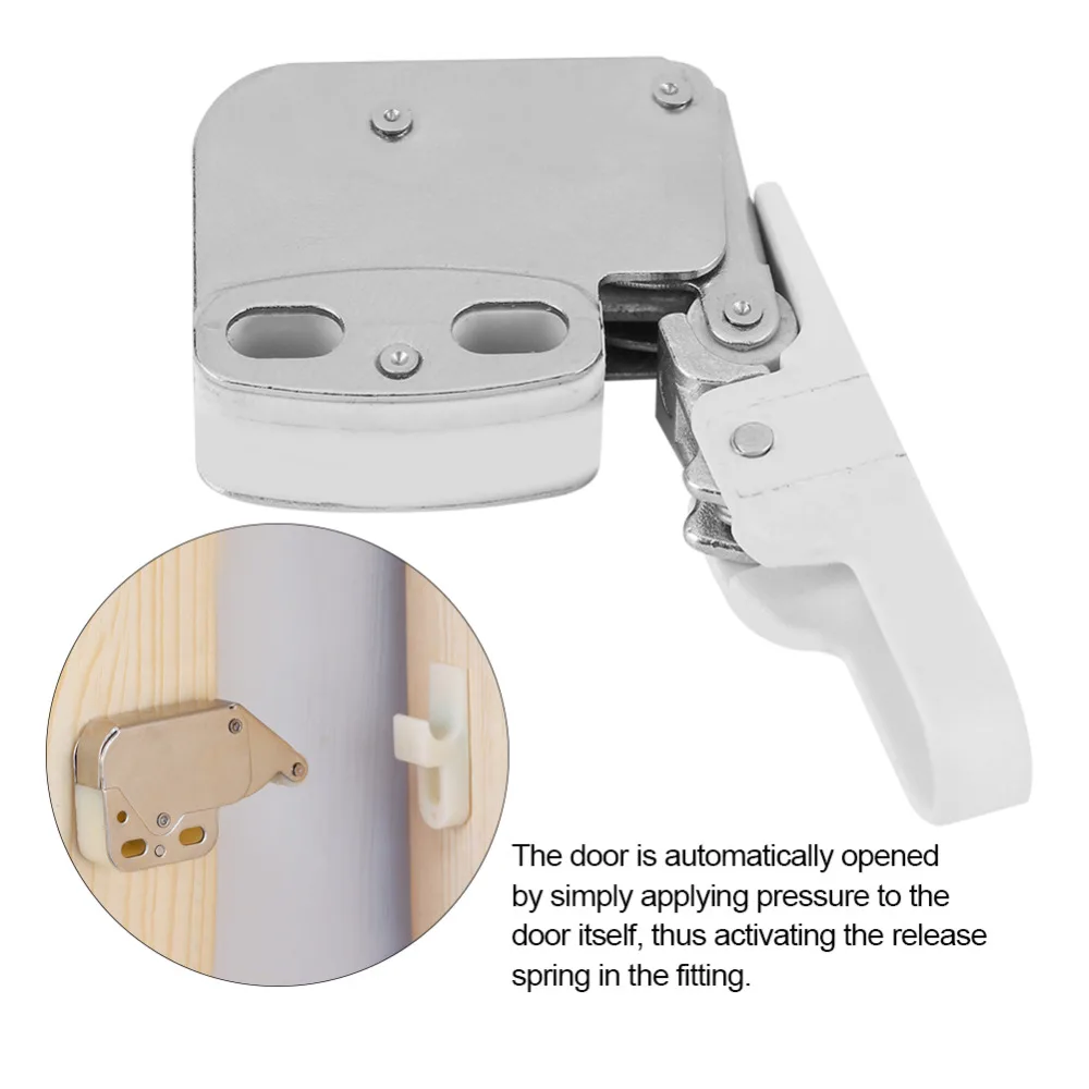 

1Set Touch Catch Lock Push to Open Latch Locks Bounce lock For Cabinet Cupboard Doors Hardware Accessories