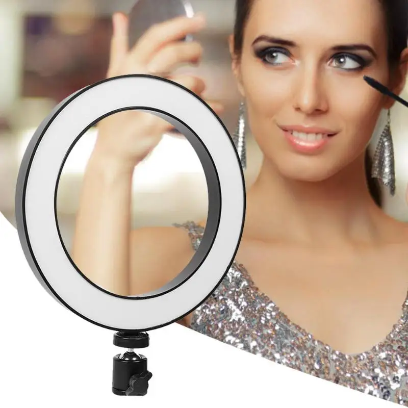 

8 inch Mini LED Ring Light Portable Circular Lamp 64 LED 3200K/5500K Video Studio Light Lamp for YouTube Photo Shooting
