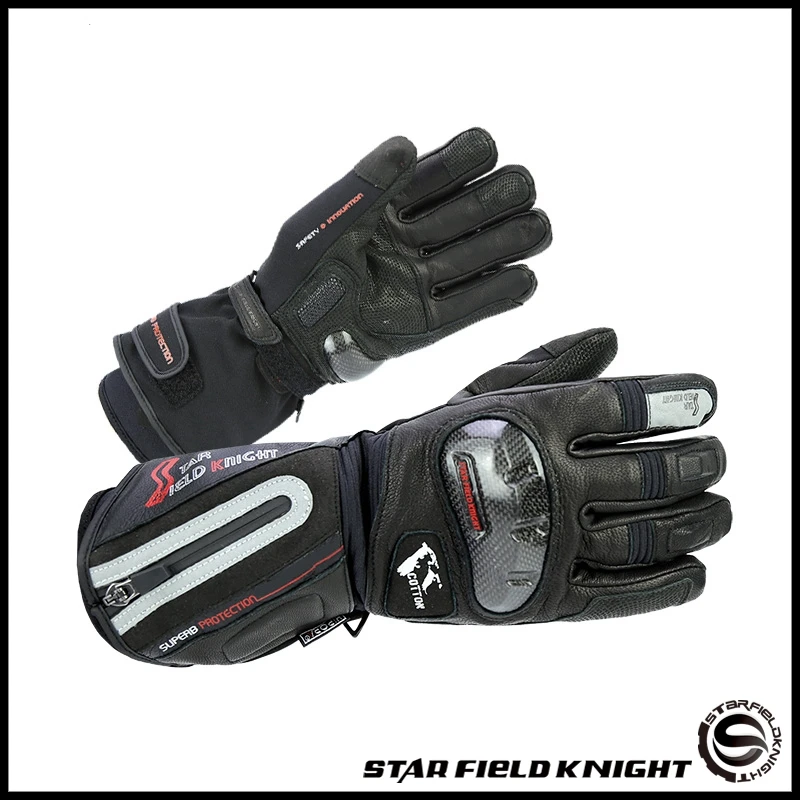 

motorcycle riding gloves leather knight throwing racing gloves long section high quality Anti-slip gloves SKG-665