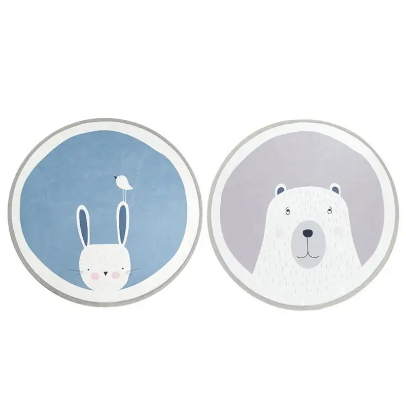 

Baby Kids New activity Gym mats Cute Animal Printed Round shape playmats Baby Infant Mat Non-Slip Crawling Carpet For Kids