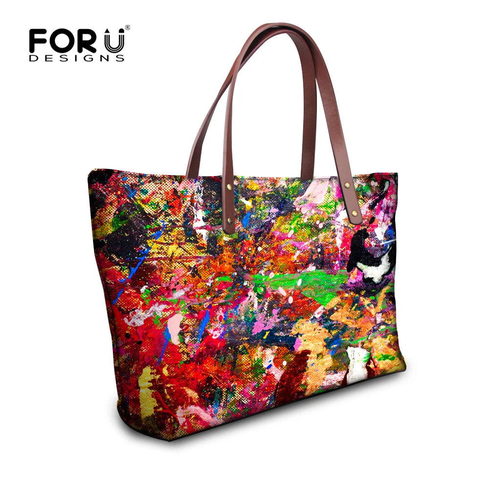 Casual Women Graffiti Handbag Ladies Designer Handbags High Quality Sac a Main Organizer Bolsos ...