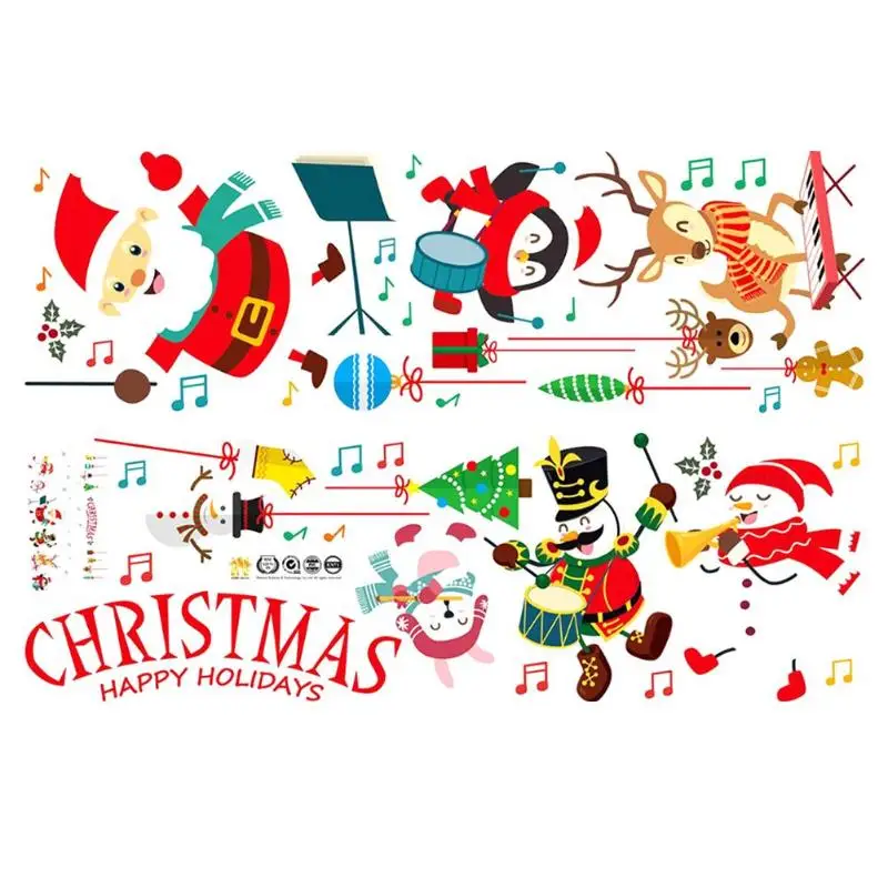 

DIY PVC Christmas Wall Stickers Self Adhesive Window Stickers New Year Home Decor Christmas Decoration For Home