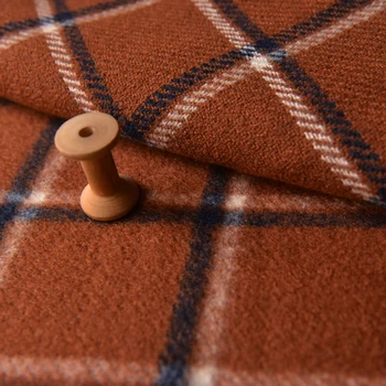 

Foreign Trade Yellow-brown Wool Blended Single-side Sanding Cloth European and American Long Skirt Sofa Fabric