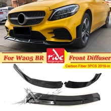 For Benz W205 Front Lip Diffusor 3-pcs Carbon For Brabus-style Front Lip Diffusor Bumper bar Splitter C180 C200 250 C63AMG 19-in цена For Benz W205 Front Lip Diffusor 3-pcs Carbon For Brabus-style Front Lip Diffusor Bumper bar Splitter C180 C200 250 C63AMG 19-in цены онлайн