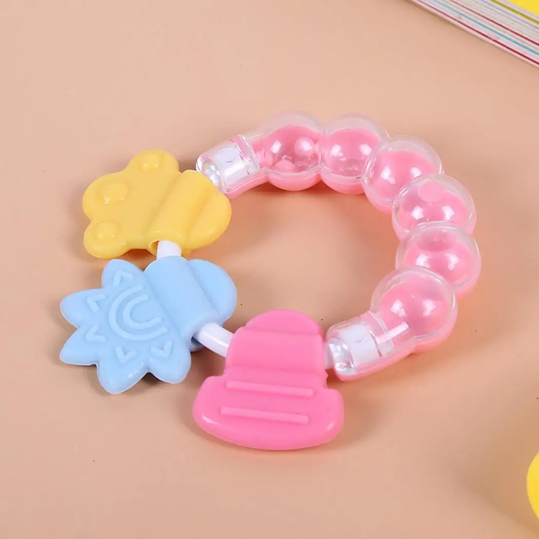 

Bell Rattle Toy Teether Silicone Cartoon Baby Toys Jingle Biting Gifts Teeth Mobiles Birthday Bed Educational Baby Handbell