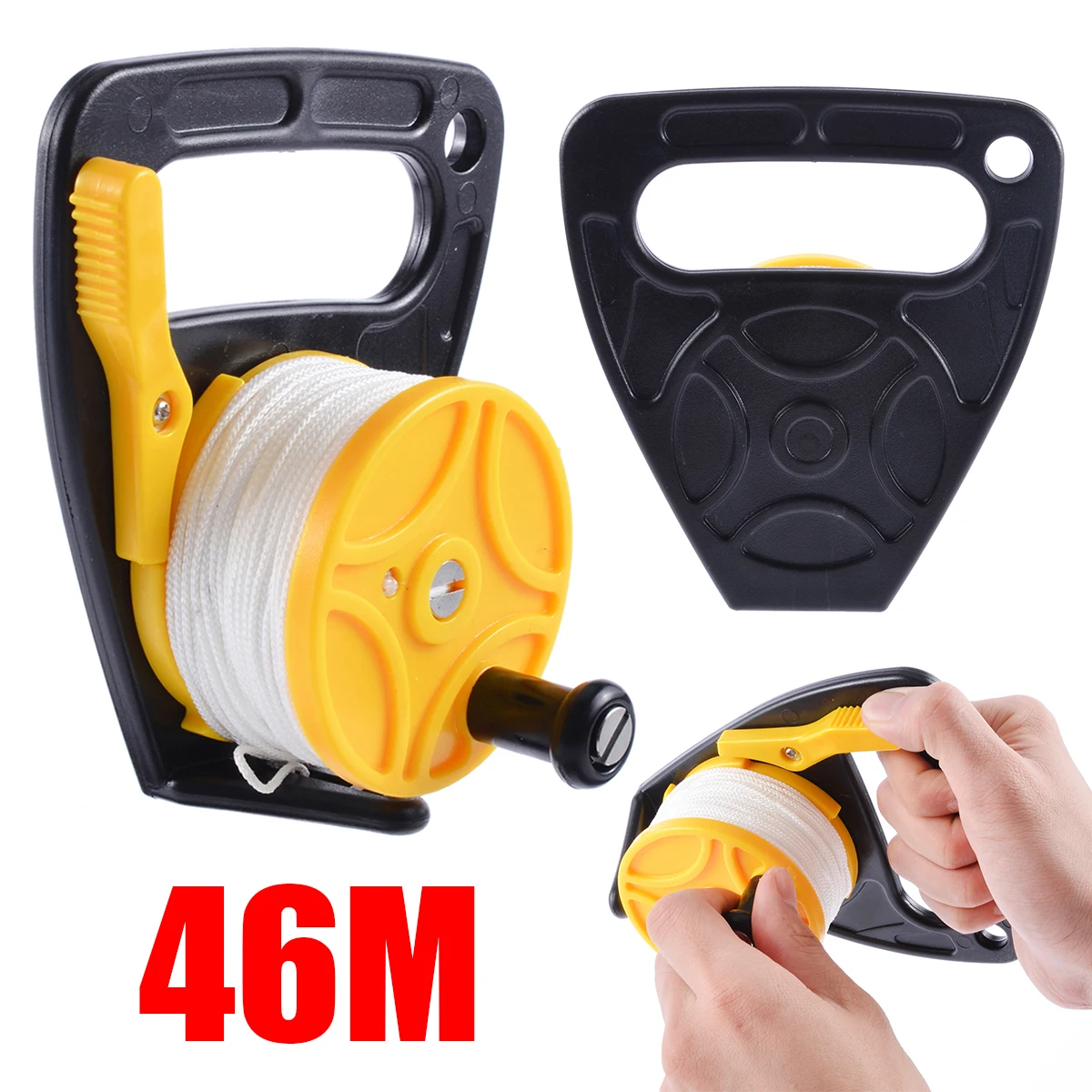 

New 46m/150ft Dive Reel Scuba Diving Wreck Cave Dive Reel Kayak Handle Line For Underwater Scuba Diving Pools Accessories