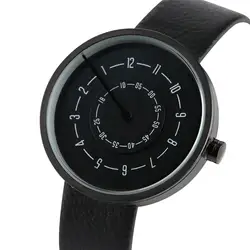 Мужские кварцевые часы люксовый бренд кожа кварцевые часы женщины мужчины дамы уникальный дизайн циферблата кварцевые наручные