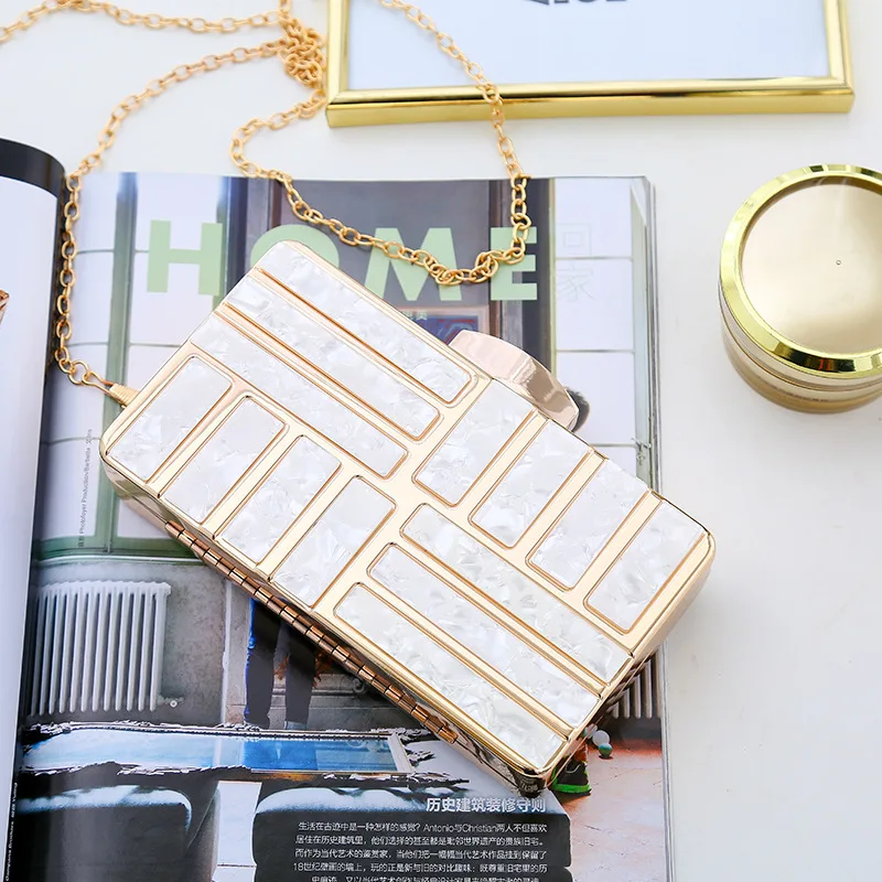 

Messenger Bag Women's Hot Salefashionable Ladies Handbag Marble Dinner Pack For Ladies Chain Crossbody Purses Wallet Clutch