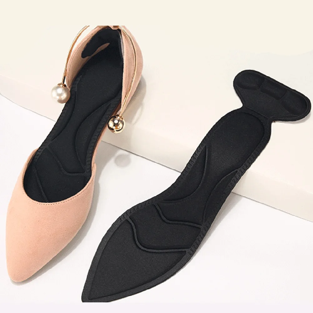 Женские уплотненные массажные мягкие губчатые стельки для обуви на высоком каблуке, самоклеящаяся вставка для ног