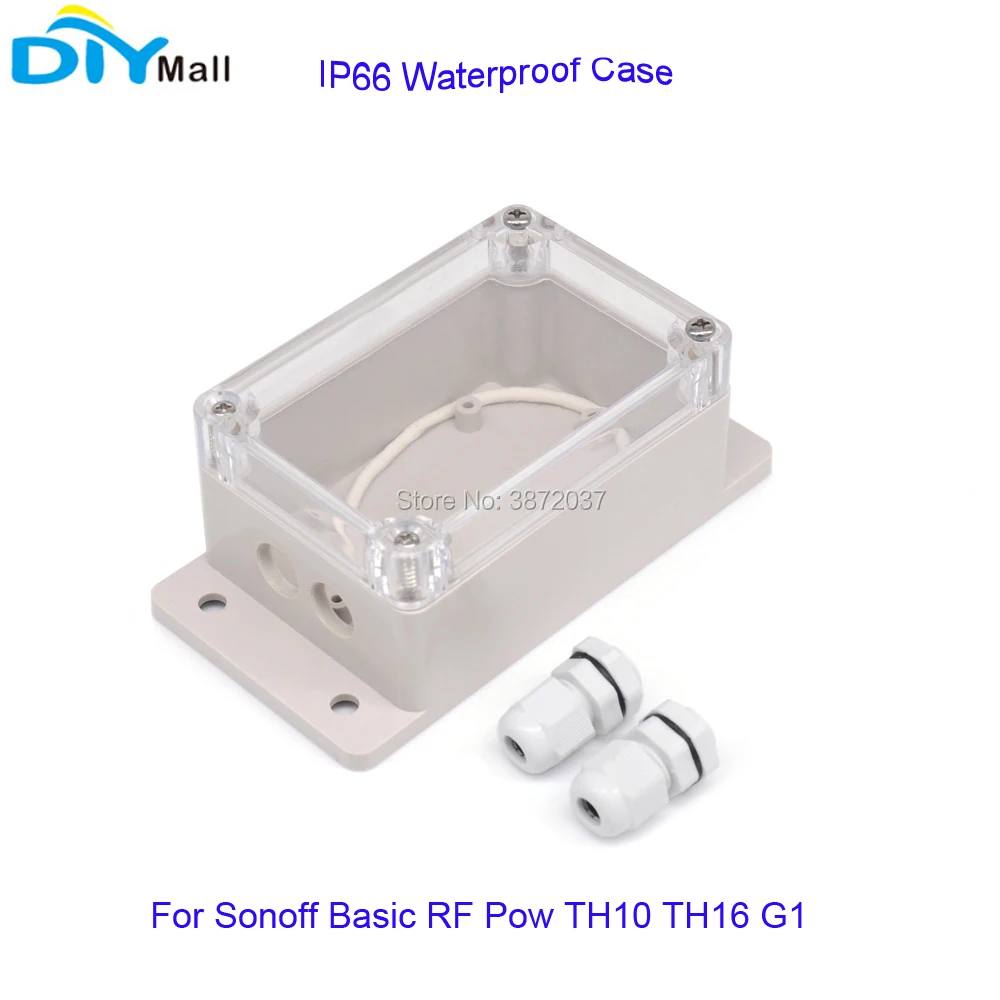 

Sonoff IP66 Waterproof Case for Sonoff Basic RF Pow TH10 TH16 G1