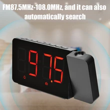 TS-3211 радио часы регулируемый светодиодный яркость FM радио с проекцией Повтор Настольный Будильник для дома/офиса/учебы