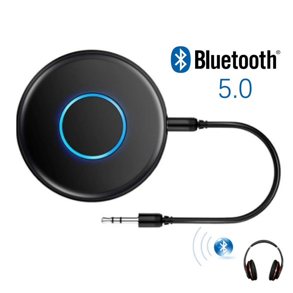 Bluetooth передатчик 3,5 мм разъем Bluetooth 5,0 адаптер для ТВ компьютера ноутбука Запуск аудио в наушники Колонки