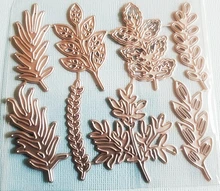 8Pcs Fern Folhas Morrem 2019 New Metal Ofício De Corte Morre 3D DIY Scrapbooking Selos Soco Tomada de Cartões De Presente de Casamento photo Frame(China)
