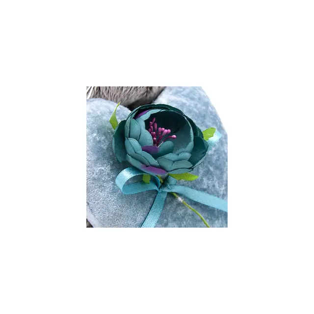 Мягкая игрушка Budi Basa Кот Басик с сердцем из бархата, 19 см