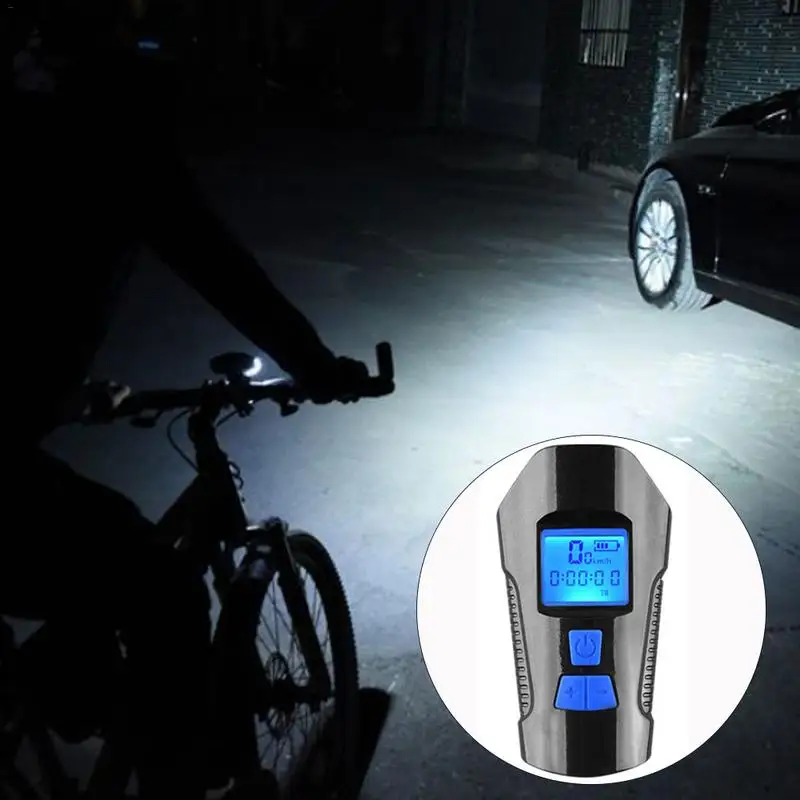 Cheap Night Ride Bicycle Light Code Table Glare Front Light Waterproof USB Charging Horn Light Riding Flashlight Headlight 5