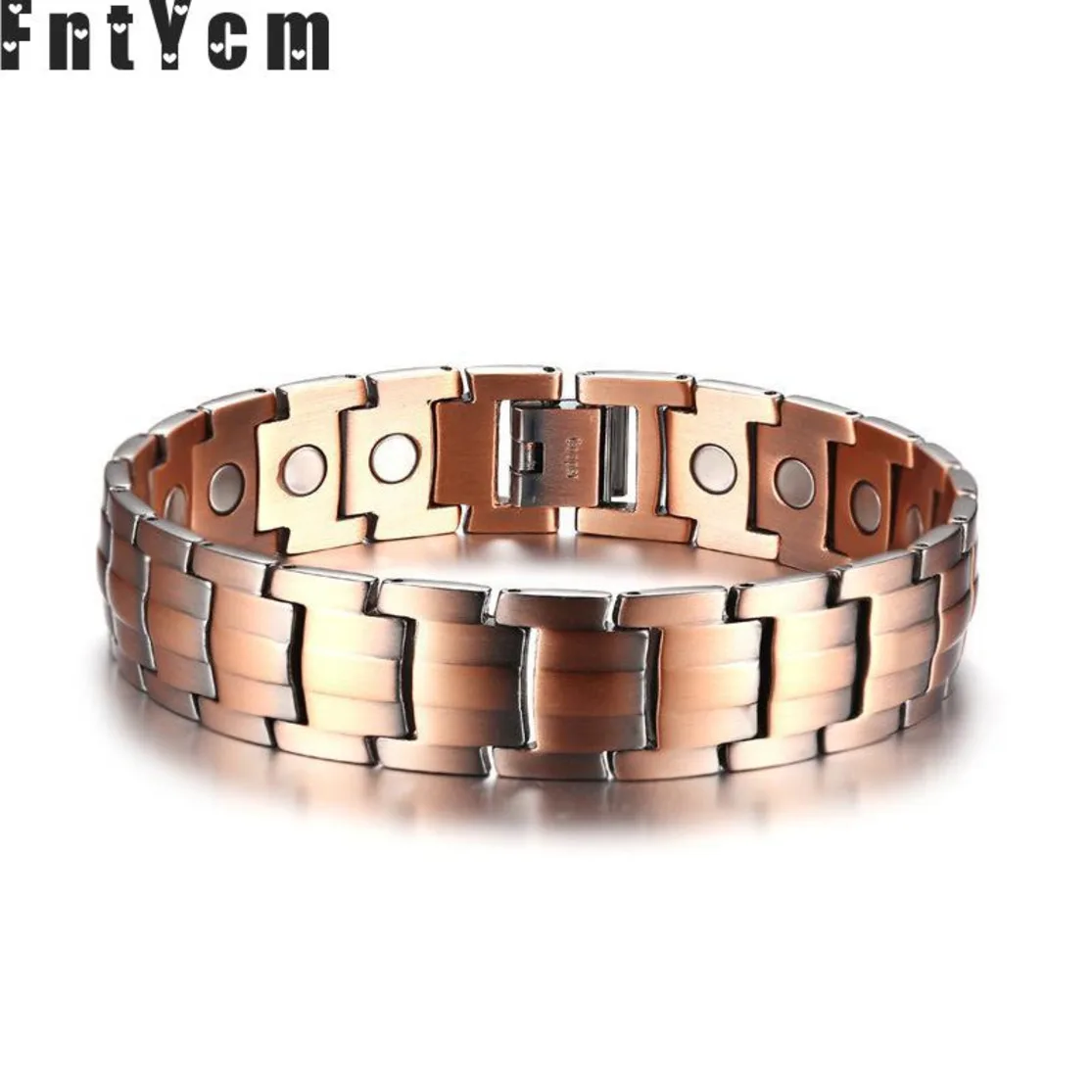 

High Quality Red Copper Magnet Bracelet Men Health Bracelets In Rose Gold Magnetic Pulseira Masculina Pulceras Para Hombre