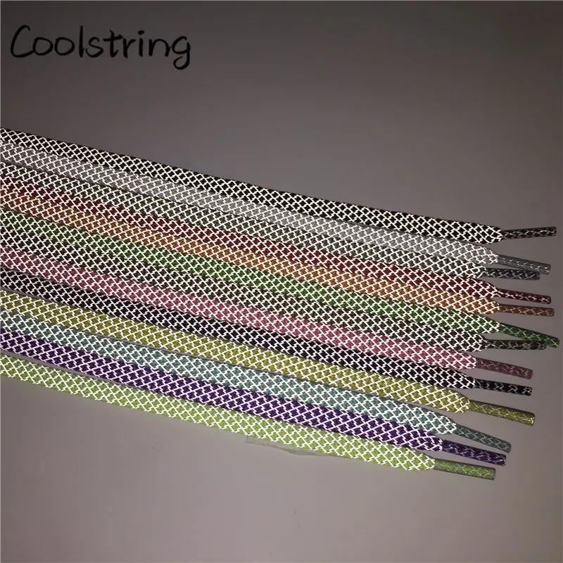 Offical Coolstring Flat 3M Reflective Night Running Shoelaces Runner Sneakers Hollow Safety Laces For Basketball Shoes 350 Boots