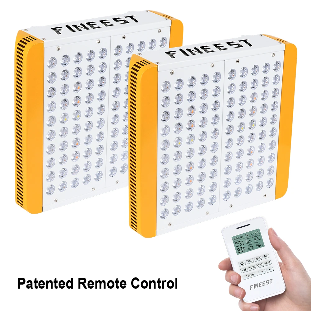 

FINEEST Led Grow Light Full Spectrum 2pcs 1000W timing function Remote Control Veg Bloom for Indoor Plants phyto lamp seedings