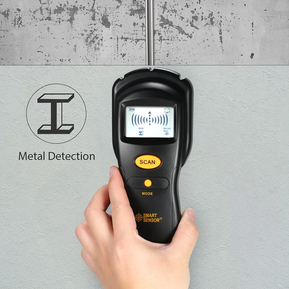 

Digital Wall Detector Metal Detector Stud Finder AC Wire Detecting LCD Screen With Backlight Automatic Power Shut Off