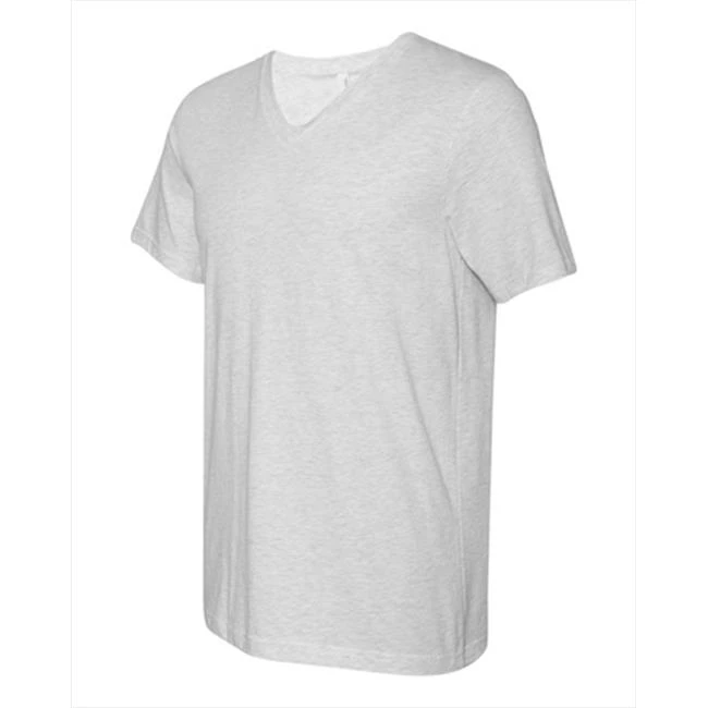 Bella-Canvas C3005 Unisex Jersey Short Sleeve V-Neck Tee - Ash Extra Small |