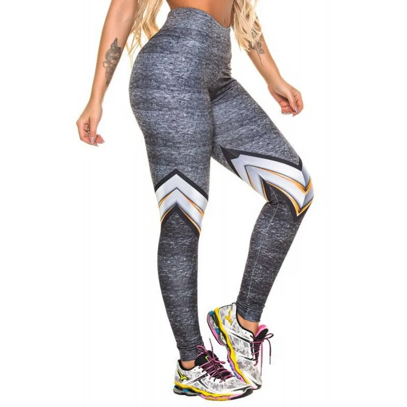 S XL Gray Casual Push Up Leggings Women Summer Workout Polyester