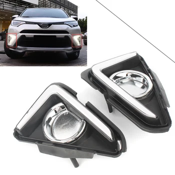 

Auto Car DRL LED Daytime Running Light Fog Lamp For Toyota RAV4 2016 2017 2018 16 17 18