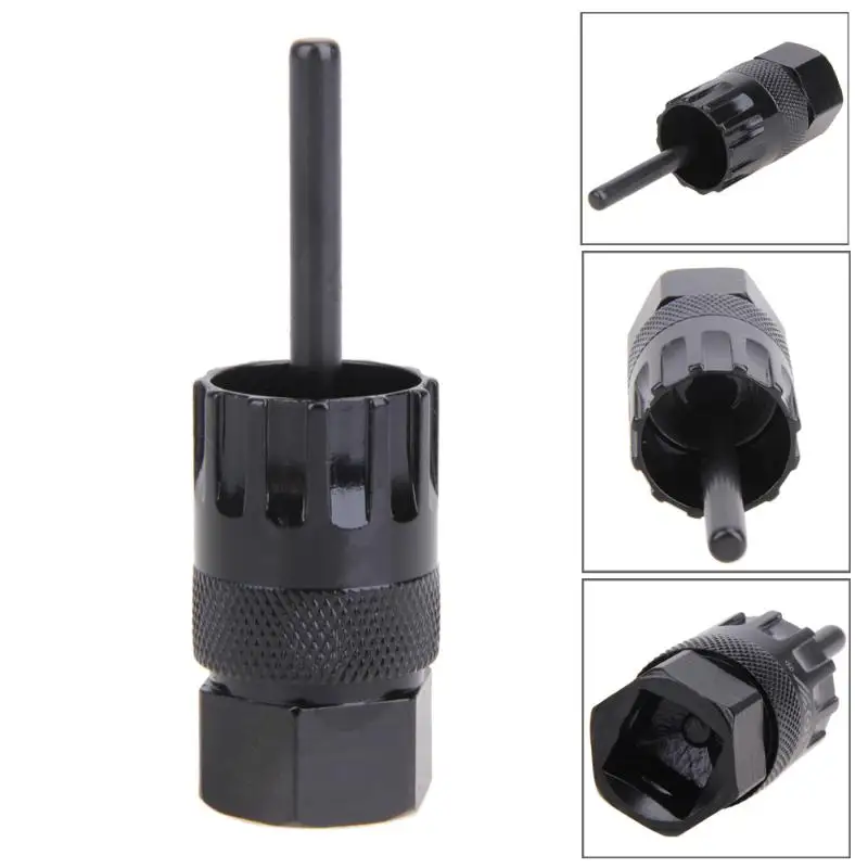 

Unmovable Flywheel Removing Socket Guiding Stick Cassette Chrome Plated Dismounting Tool for MTB Bike Repairing Black