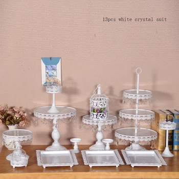

gold cake stand set13 pieces cupake display tray for wedding cake tools candy plate party event home decoration bakeware