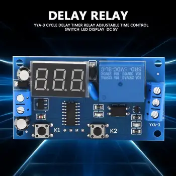 

DC 5V YYA-3 Cycle Delay Relay Timer Relay Adjustable Time Control Switch LED Display Relay timer relay Output DC 5-30V/AC 220V