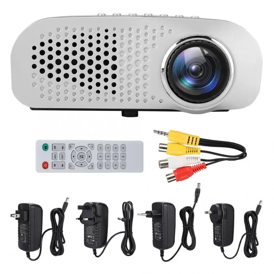 Mini HD 1080P LED Smart Projector Home Theater HDMI Home Beamer 1000 Lm Pocket projector Mini Projector LED light